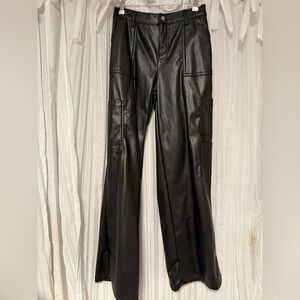 No Boundaries Black Faux Leather Pants